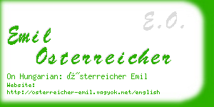 emil osterreicher business card